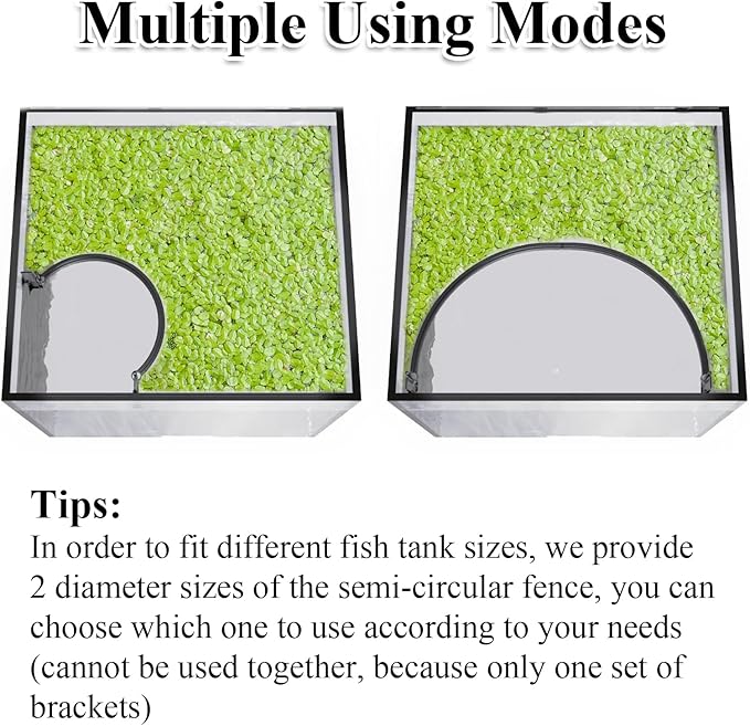 Aquarium Floating Plant Barrier, Floating Plant Corral Self Adjusts to Water Level Fish Tank Fence Keeps The Floaters Away from The Filter