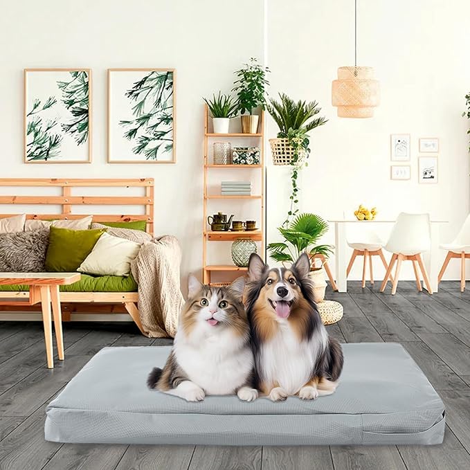 Waterproof Dog Bed Cover Replacement for 30 Inch Wire Crates, Heavy Duty Oxford Fabric Pet Bed Sleeve with Zipper, Washable & Durable Mattress Protector for Puppy, 29" L x 18" W x 3.5" H (Cover Only)