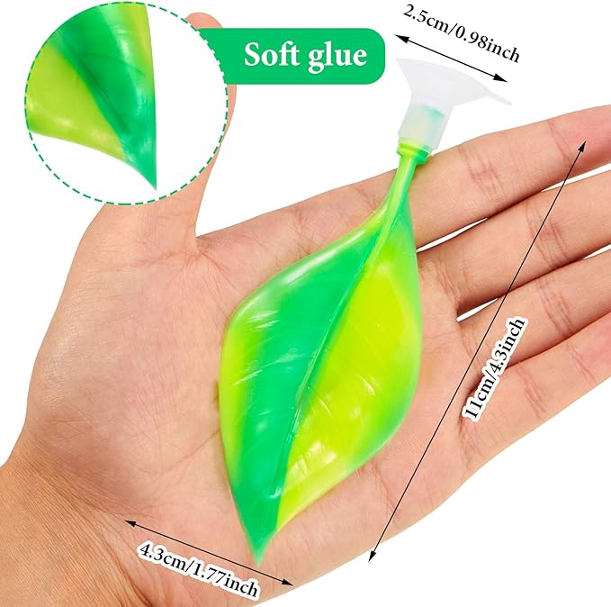 WILLBOND 2 Pcs Green Silicone Betta Fish Bed Leaf Hammock Betta Fish Tank Accessories Decorations for Aquarium Ornaments, Practical Resting Spot, No Bpa, Comfortable and Safe