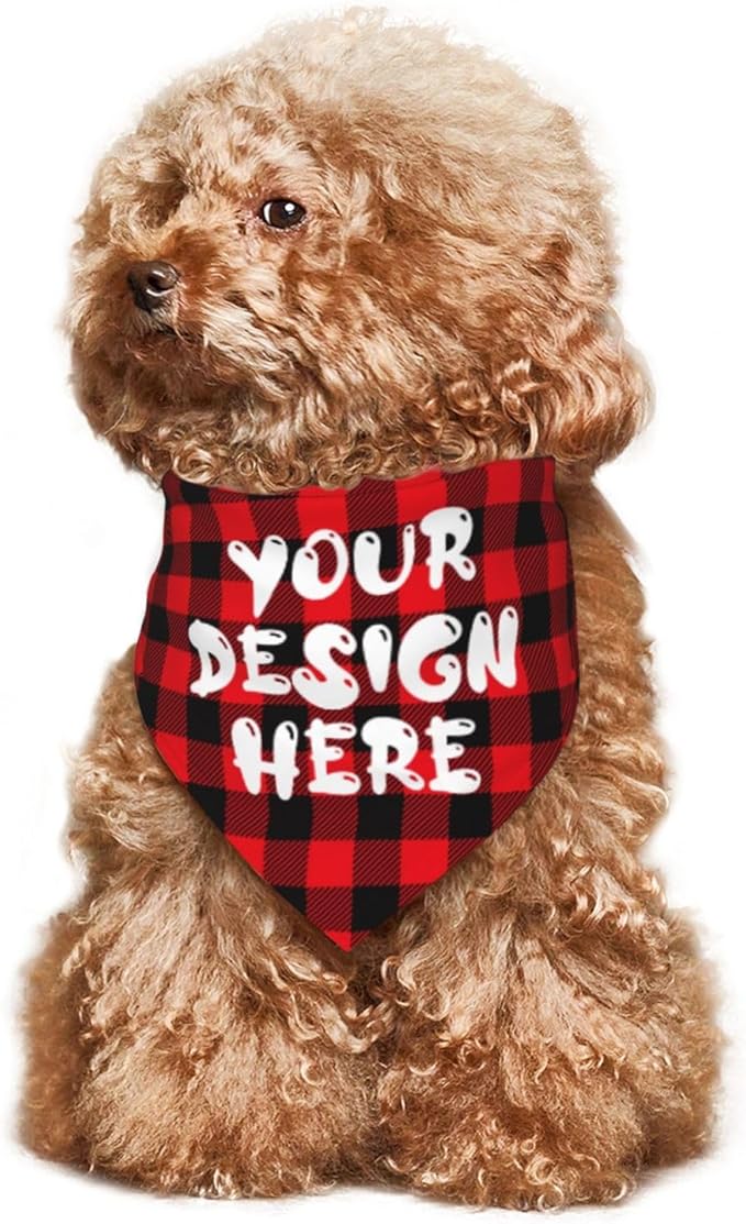 Custom Dog Bandana Add Your Text Photo Name Personalized Neckwear Bandanas Soft Customized Pet Scarf with Your Design Funny Gifts for Cat Dog Pet Style 05