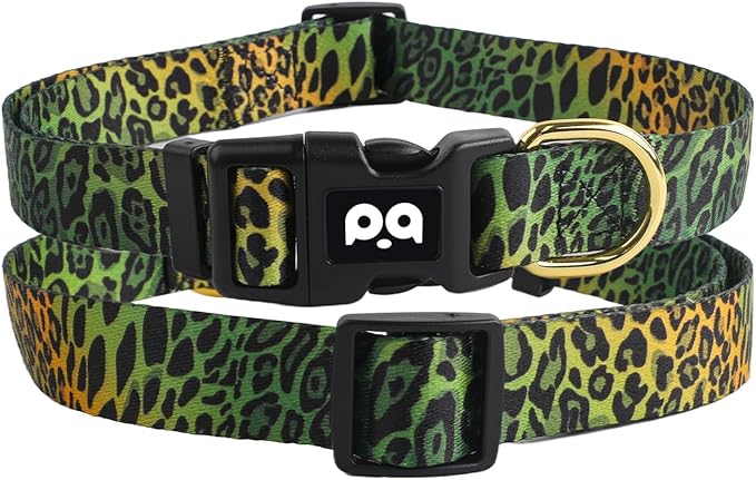QQPETS Adjustable Soft Dog Collar: Print Flower Pink Multicolor Cute Patterns for XS Small Medium Large Pet Girl Boy Puppy Walking Running Training