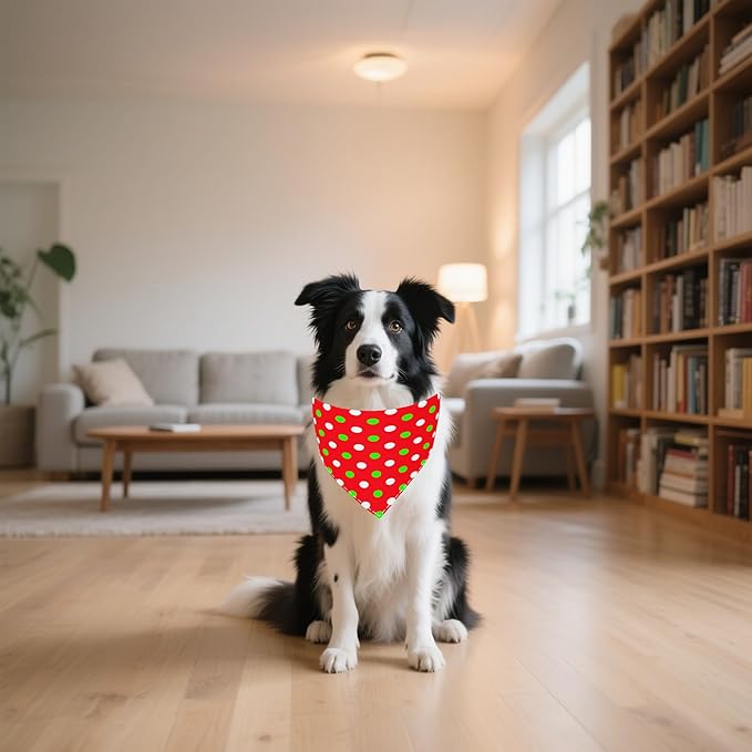 30 Pack Large Polka Dot Dog Bandanas Stitch Dog Bandana Bulk Reversible Print One Side XXL Polyester Scarves Party Grooming L