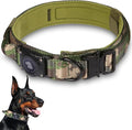 2026 Upgrade Waterproof AirTag Dog Collar, Military Tactical Dog Collar with AirTag Holder, Comfortable Control Handle and Metal Buckle, GPS Dog Collar Holder for Medium to Large Dogs (Camouflage, M)