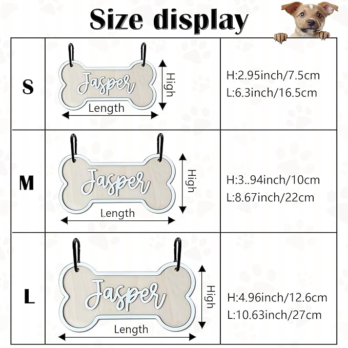 Personalized Dog Crate Sign Custom Dog Kennel Accessories Name Plate Doghouse Sign Decor Gift for Dog Lover