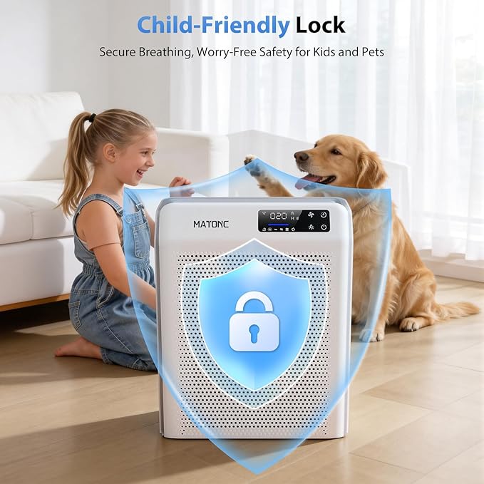 Air Purifiers for Home Large Room Up to 3500 Ft²,HEPA Air Purifier with Smart WiFi APP Control,Air Quality (PM2.5) Monitor,Sleep Mode & Auto Mode,Smart Home Air Cleaner for Pets Hair,Pollen,Dust,Odor