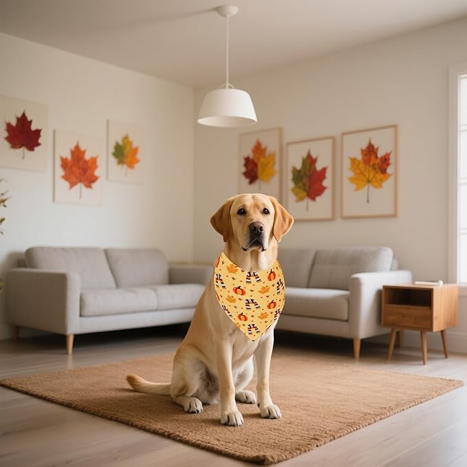30 Pack Fall Dog Bandanas Bulk for Large Dogs 33 Inch XL Stitch Edge Dog Bandanas Adjustable Autumn Scarves Grooming L