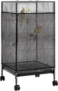 Large Bird Cage Seed Catcher 31 x 118 inches Adjustable Soft Airy Skirt Guard Birdcage Nylon Mesh Net, Birdcage Cover Skirt Seed Guard for Parrot Parakeet Macaw Round Square Cages