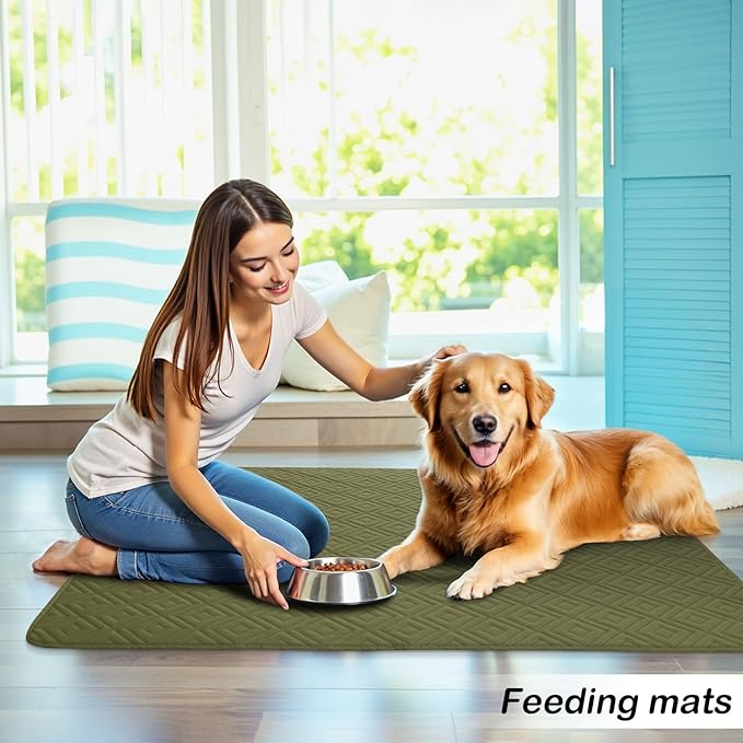 hyha Waterproof Dog Blanket, Soft Pet Bed Blankets, Waterproof Sofa Couch Cover for Dogs Washable, Reversible Pet Couch Covers for Sofa Furniture (30x90 Inch, Green/Navy Blue)