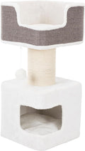 Trixie Ava Cat Tree – Cat Tower with Condo & Thick Scratching Post, Includes Removable Cushions – Indoor Cat Furniture for Scratching & Climbing – Gray, 16.5" x 16.5" x 33.9"