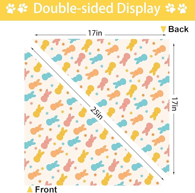 Easter Dog Bandana, 2 Pack Adjustable Holiday Party Pets Rabbit Easter Egg Bandana Triangle Bibs Cat Scarf Set