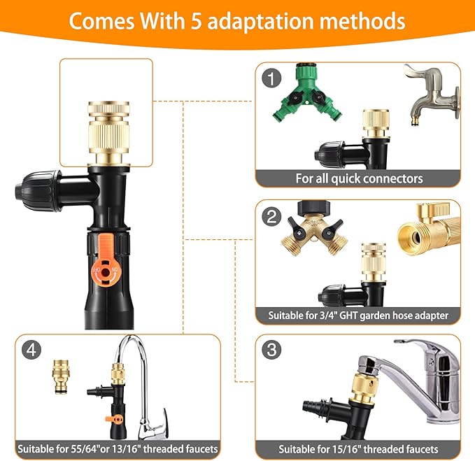 Gravel Vacuum for Aquarium Water Changer Fish Tank Cleaning Tools,Siphon Universal Quick Pump Aquarium Water Changing (30ft)