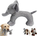 Linen Safari Companions, Squeaky Dog Chew Animals, with Durable Linen Material, Durable and Resistant to Chewing, for Relieve Dog's Boredom (Elephant)