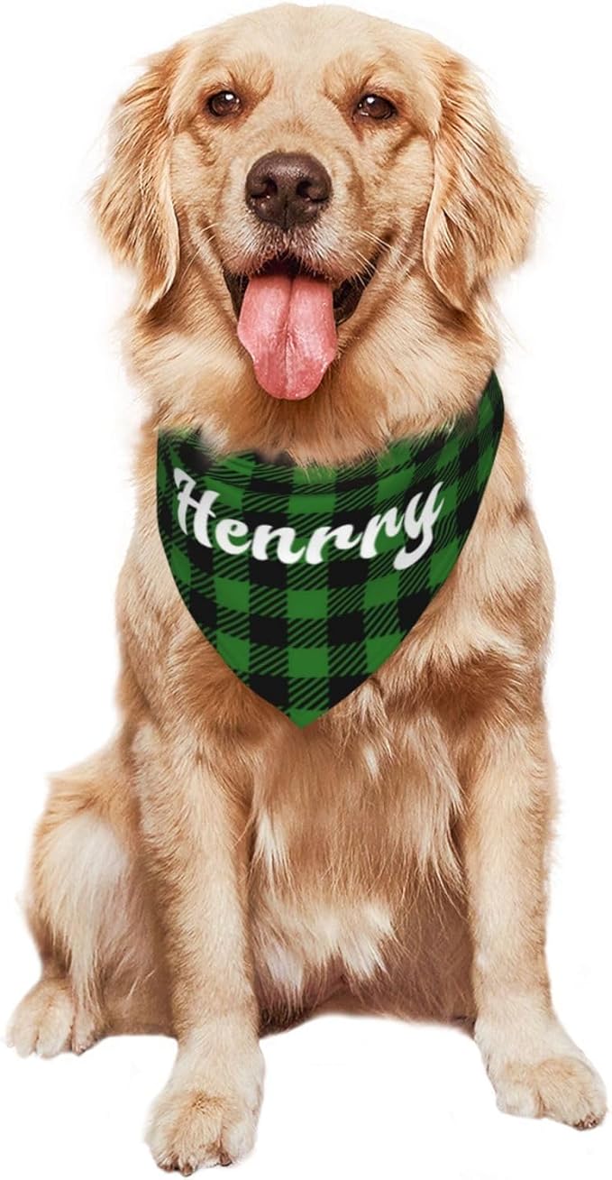 Custom Pet Scarf Personalized Dog Bandana with Name Personalized Add Your Text Bibs Triangle Head Scarfs Gift for Small Medium Large Dogs Cats Baby Puppy Pets Accessories