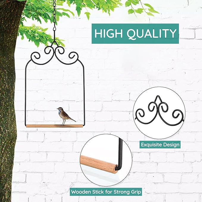 Outdoor Home-X Hummingbird Swing. Metal Frame Hummingbird Swing with Wooden Dowel, Model: SH723, Garden Store, Repair & Hardware
