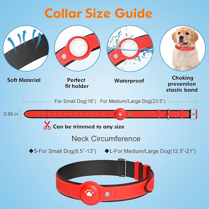 BONSO 2-in-1 GPS Tracker for Dogs: Smart Collar with Real-Time Location, No Monthly Fee, Unlimited Range (iOS Only) GPS Tracker Dog Collar- Ideal for Small, Medium Large Dogs(Tracker Included)