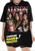 NAZENTI Custom Bootleg Rap Tee, Custom T-Shirts with Picture, Retro Custom Bootleg, Valentine's Gifts for Him Her