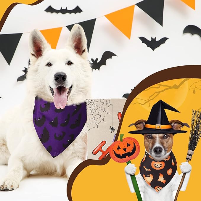 Kacctyen 100 Pieces Dog Bandanas Bulk Plain Blank Heat Transfer Triangle Dog Bibs Washable Adjustable DIY Bandanas Puppy Cat Pets(25.6 x 17.7 x 17.7 Inch)