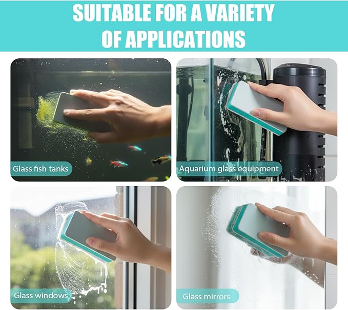 8 PCS Double-Sided Fish Tank Cleaning Brushes, Aquarium Sponge Brush, Cleaner Fish Tank Cleaning Tool for Aquarium and Home Kitchen