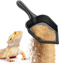 SunGrow Reptile Litter Scoop, Pointed Edge for Terrariums, Right-Angled Deep Shovel for Reptiles & Cats, Durable Plastic, Black, 1 Pack
