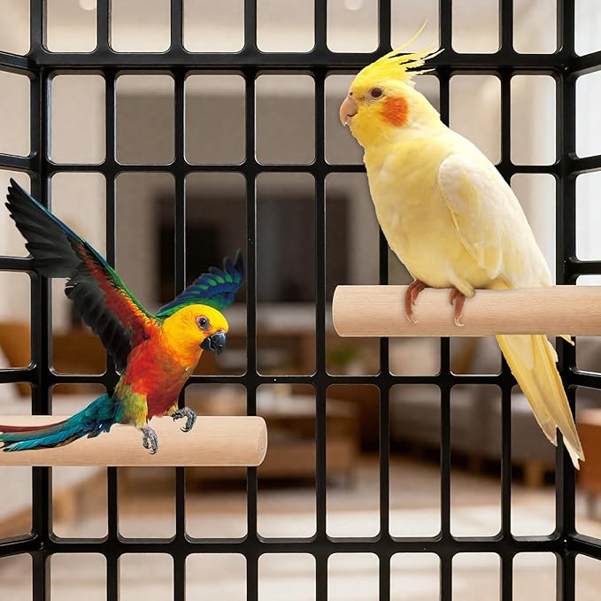 Bird Cage Sticks Wooden Parakeet Perches Cockatiel Cage Wooden Sticks Parrot Bird Stick for Cages Parrot Canary Budgie Canaries Conures Finches