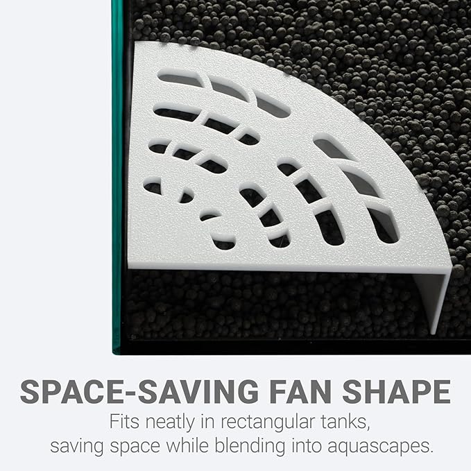 Shrimp Cave 2-Pack – Space-Saving Fan-Shaped Aquarium Cave Decor with 180° Wide-View Design, Compact Fish Tank Accessories for Cherry/Dwarf Shrimp (White)