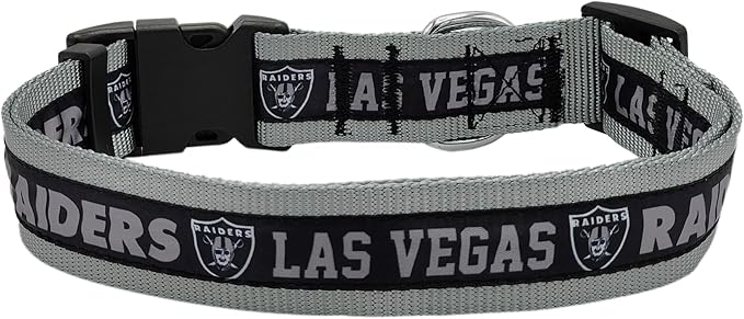 Pets First NFL Raiders Licensed PET COLLAR, Extra Large - Heavy-Duty, Strong, and Durable Dog Collar. Available in 31 Football Teams and 4 Sizes