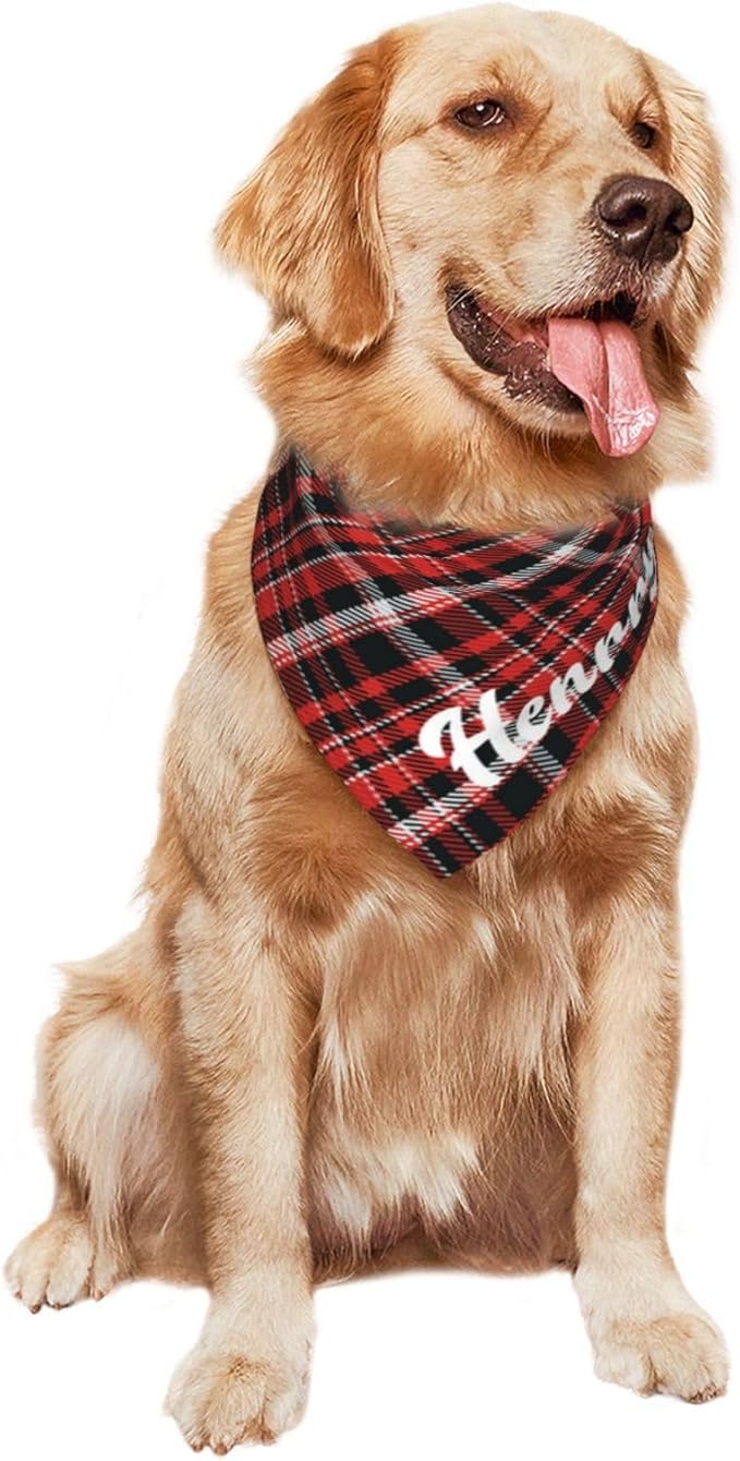 Custom Pet Scarf Personalized Dog Bandana with Name Personalized Add Your Text Bibs Triangle Head Scarfs Gift for Small Medium Large Dogs Cats Baby Puppy Pets Accessories
