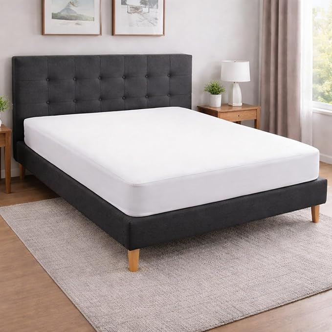 DMI King Size Waterproof Mattress Protector - Fitted, Noiseless Mattress Cover, Soft and Breathable,78" x 80"x 15", White