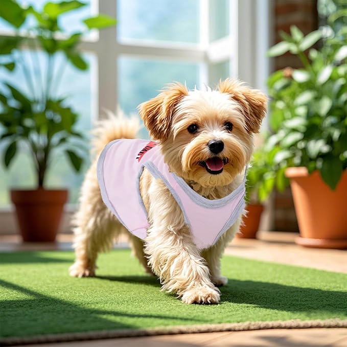 4 Pack Dog Shirts Summer Printed Puppy Clothes Novel Sleeveless Pet T Shirts Dog Clothes for Small Medium Dogs Cats Boy(S)