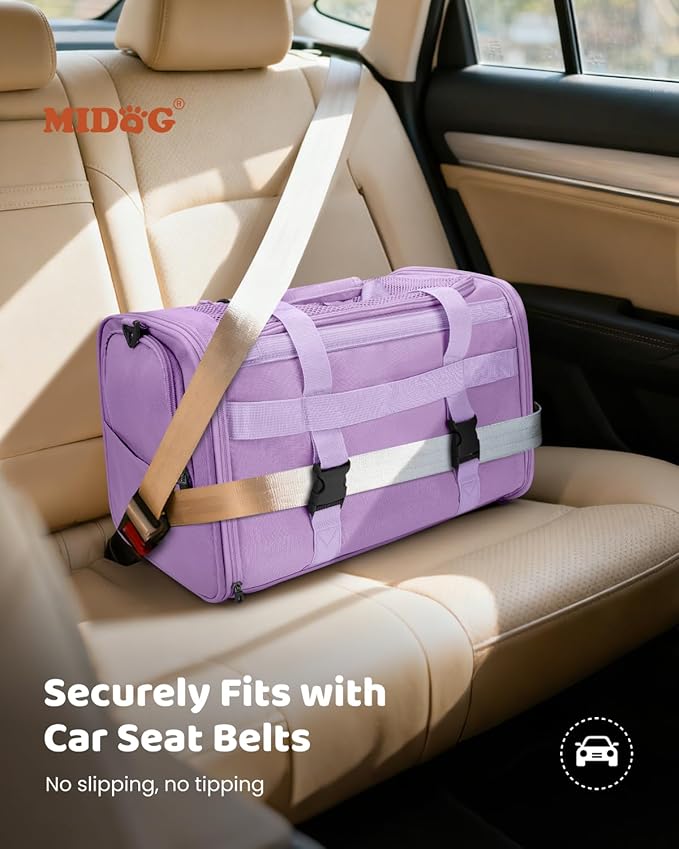 MIDOG Cat Carrier Soft for Small to Medium-Sized Cats,Up to 25 Lbs, TSA Airline Approved Soft Sided Pet Carrier