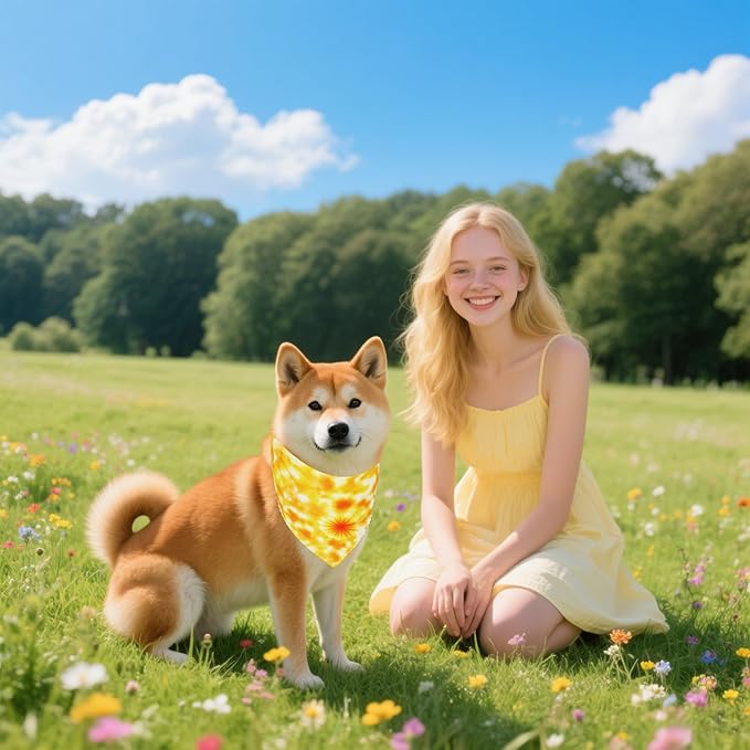 30 Pcs Tie Dye Dog Bandanas for Small Dogs Medium Stitch Dog Bandana Bulk Reversible Print One Side Large Polyester Scarves Party Grooming M