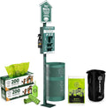 ALAGPRO® Pet Waste Station Outdoor Dog Waste Station with Hand Sanitizer Bottle, Commercial Dog Poop Station with Free 400 Roll, 200 Pull Waste Bags & 50 Can Liners for Backyard, Park & HOA's