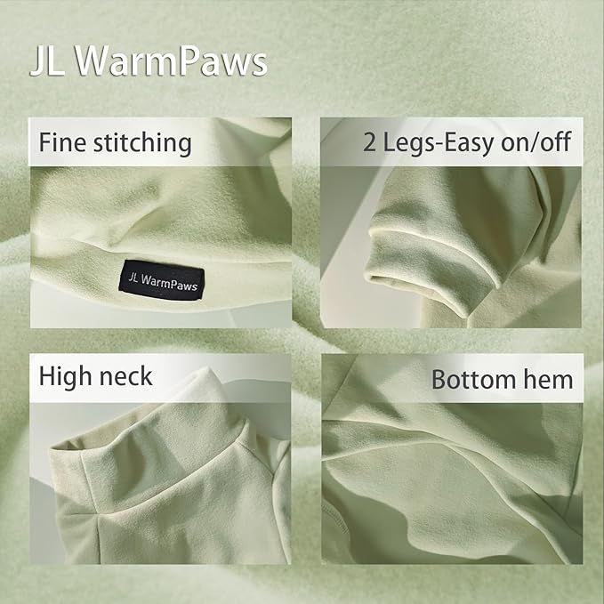 Fleece Sphynx Cat Clothes Soft Hairless Cat Clothes Pullover Cat Sweater for Chihuahua All Season Light and Warm Kitten Cloth for Cats Only Puppy Clothes Small Dog Sweater (Pale Green, Medium)
