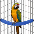 Rypet Parrot Perch Stand Toy Used for Cage Corner for Paw Grinding Clean Stick Exercise, Rough-Surfaced Quartz Bird Perch Standing Cage Accessorie for for Small Parakeets Cockatiel Conures (Blue XL)