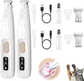 2PCs Dog Paw Trimmer with LED Light,35dB Low Noise Precision Pet Paw Trimmer for Dogs Cats Grooming Clippers,Safety Electric Paw Hair Trimmer for Paws,Ears,Rump,Face,Eyes,Dog