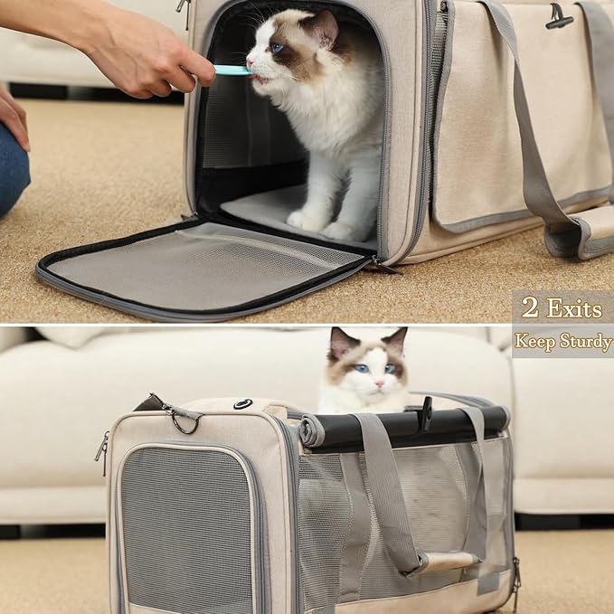 Soft Cats Carrier for Small Dogs Carriers Airline Approved Puppy Travel Bag Softsides Puppy Carry,Soft-Sided,Pets Small Animals Rabbits Bunny Outdoor (Blue2)