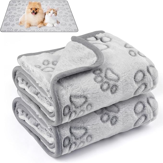 Dog Blankets for Small, Medium Dogs, Puppy Blanket Washable, Dogs Essentials for Puppies, Cat (32" x 24",2)