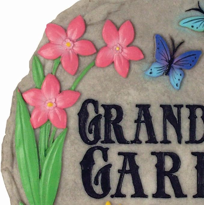 Spoontiques - Garden Décor - Grandma’s Garden Stepping Stone - Decorative Stone for Garden