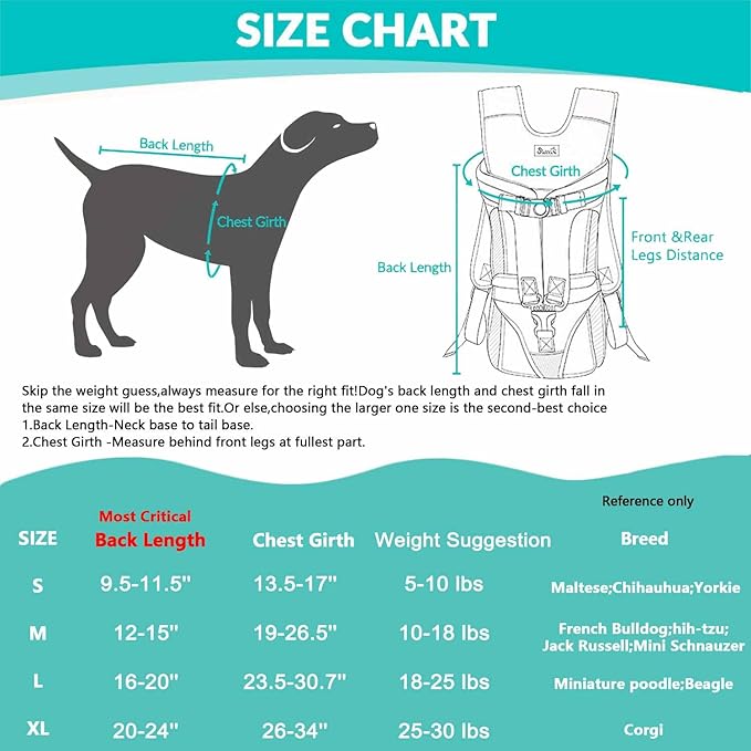 Lukovee Dog Backpack Carrier, Legs Out Easy-fit Dog Front Carrier for Small Medium Dogs, Adjustable Hands Free Dog Chest Carrier for Hiking Cycling (Pink,X-Large)