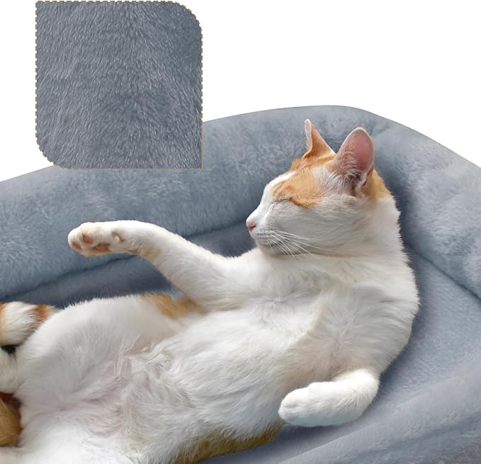Athena Collection Cat Tree, 36" Tall Cat Tree Tower for Indoor Cats, Multi-Level Cat Tower House Activity Center Climbing Tower with Cat Condo & Hammock & Scratching Post & Dangling Ball, LightGray