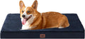 EHEYCIGA Orthopedic Dog Beds for Large Dogs with Removable Washable Cover for Crate, Navy, 35x23