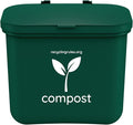 Small Green Compost Bin Container for Hanging on Kitchen Trash Container
