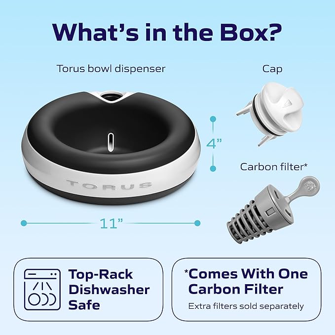 Filtered Portable Dog Water Dispenser [Upgraded 2026], 2L / 68oz, Automatic Pet Water Dispenser Noise-Free No Spill Water Bowl for Dogs, No Power Needed, Ideal for Medium & Large Pets