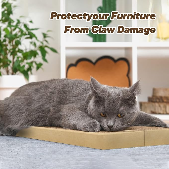 HappyFreeSX Splicing Cat Scratch Pad: Cat Scratchers for Indoor Cats and Kitten, 2 Pack Cat Scratching Pad, Cat Scratcher Cardboard, Cat Scratching Pad, Premium Scratch from Cats, Double-Sided Design