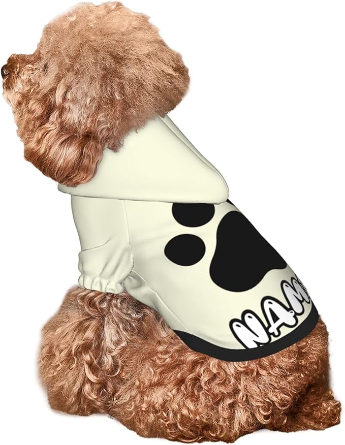 Custom Dog Hoodie Soft & Warm Design Your Own Personalized Photo Text Logo Name Dog Clothes for Puppy Sweatshirt Hooded for Small Medium Large Dogs Girl/Boy Cats LightYellow