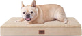 EHEYCIGA Orthopedic Medium Dog Beds for Small Dogs with Removable Washable Cover for Crate, Khaki, 30x20