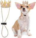 Abbylike Pet Rhinestone King Crown, Queen Crown for Birthday New Year Costume for Small Dog Cat Cosplay Party Accessories Adoption Celebration Wedding Birthday Photos Prop Costume(Pink,Small)