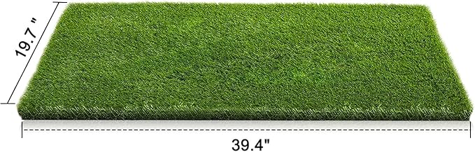 Artificial Grass, Professional Dog Grass Mat, Potty Training Rug and Replacement Turf Outdoor Rug Patio Lawn Decoration, Easy to Clean with Drainage (39.4 x 19.7 inch)