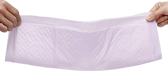 Amazon Basics Cat Pee Pads, Odor Control, Super Absorbent, Disposable, Universal Fit for Litter Box, Fresh Scent, Multi Cat, White/Purple, 80 Count
