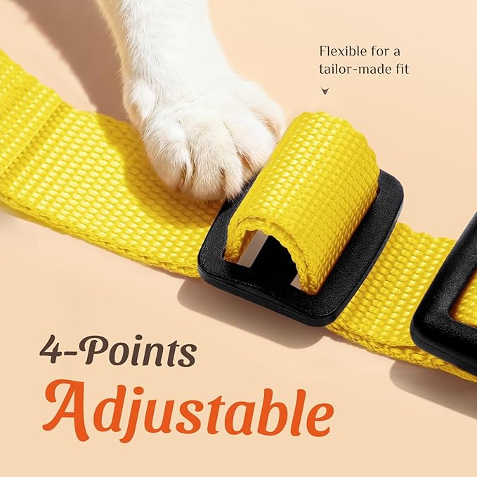 Dooradar Cat Harness and Leash Set, Escape Proof Safe Adjustable Kitten Vest Harnesses for Walking, Easy Control Soft Breathable Mesh Jacket with Reflective Strips for Cats, Yellow, XS